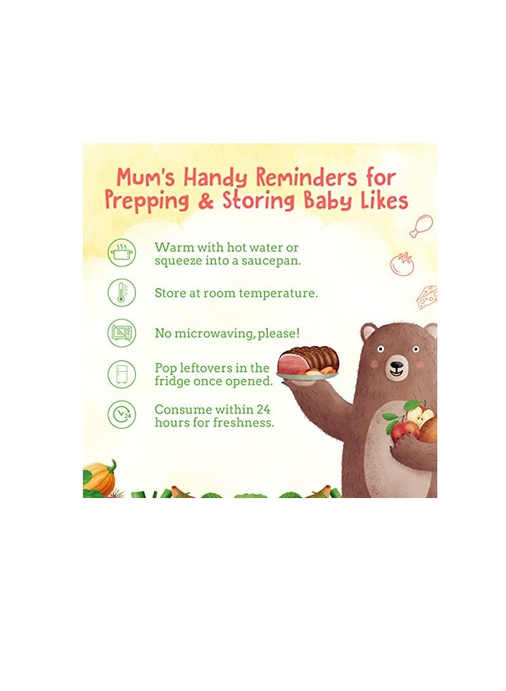 Babylikes Halal Baby Food Pouch - Carrot & Lamb Stew 130g Stage 2 Organic Baby Puree for 7+ months - 12-Pack - Image 5