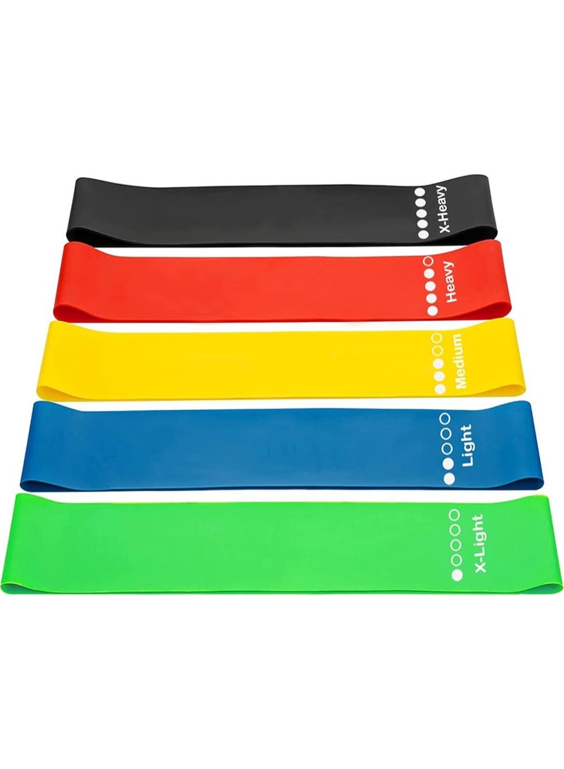 Liveup Training Elastic Theraband Set With 5 Different Resistances For Multi Usage With Non-Toxic, Long Lasting Material - Image 1