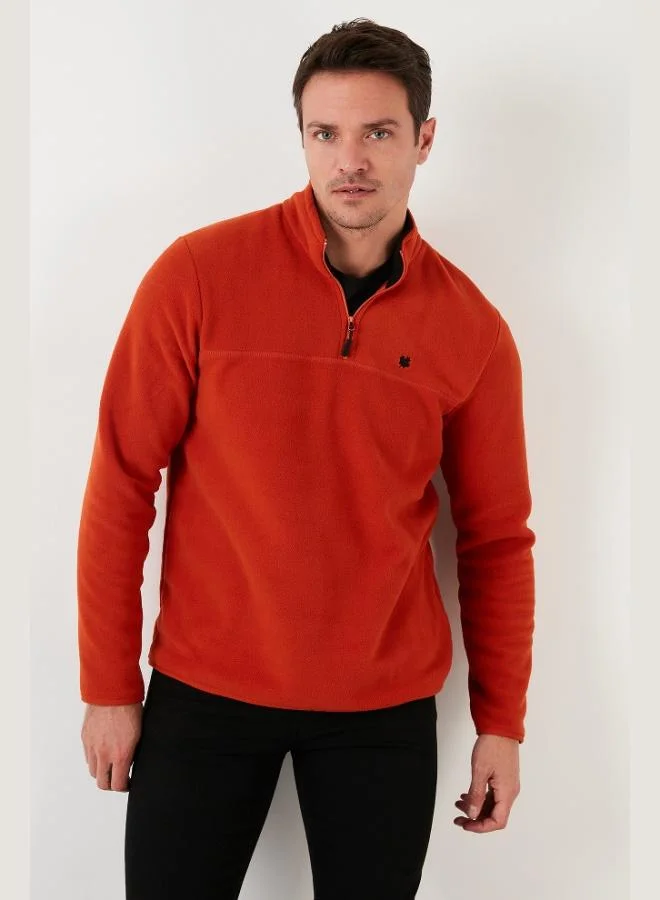 Buratti Slim Fit Anti-Pilling Non-Flapping Batwing Collar Cold-Resistant Brushed Fleece Men's POLAR 5906001