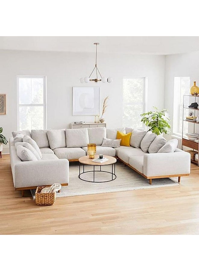 home house Corner Sofa – Beige, 300×220×220×90×90 Cm - Image 1