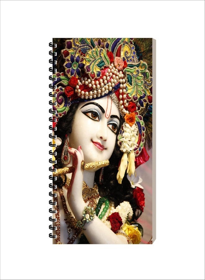 ESCAPER Radha Krishna Diary Notebook A5 Size, 160 Ruled Pages, Designer Notepad For Writing, Office, Gift, Students Smooth Writing Notebooks, Executive Notepad (1, Krishna Design 1) - Image 1