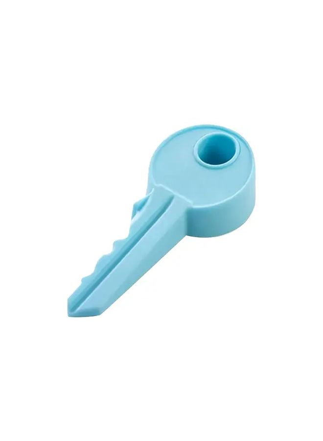 Blue Door Stopper with Key Lock Anti Slam Security Wedge for Home Office Hotel - Image 5