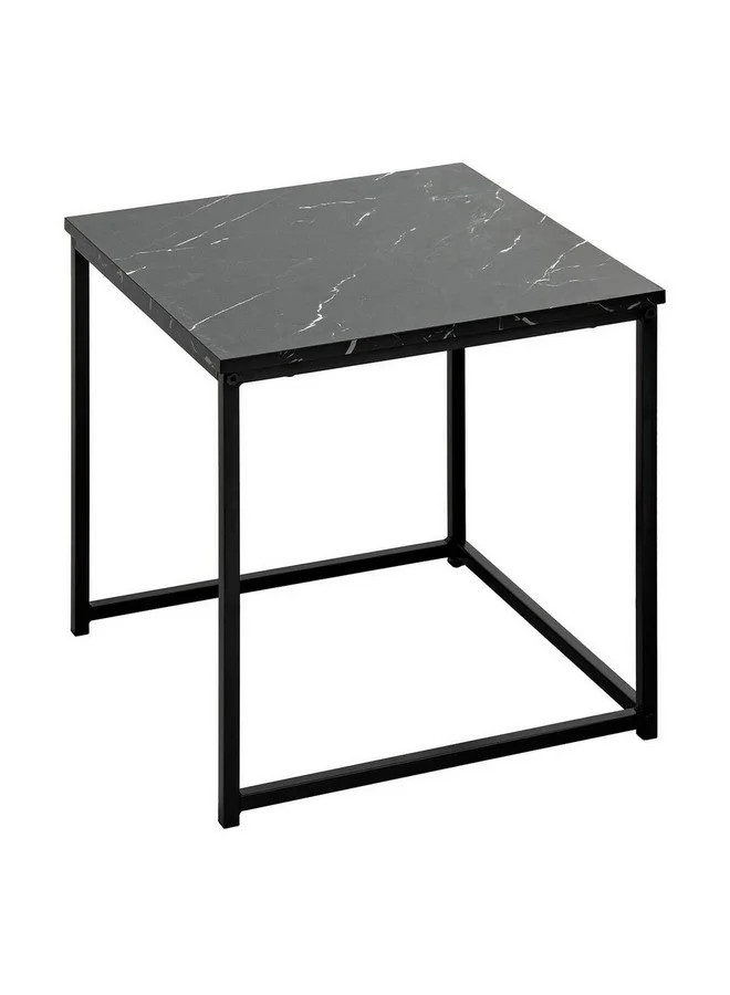 Atmosphera 2-Piece Jones Marble Effect Coffee Table Black 40 x 7 x 42 cm 205801