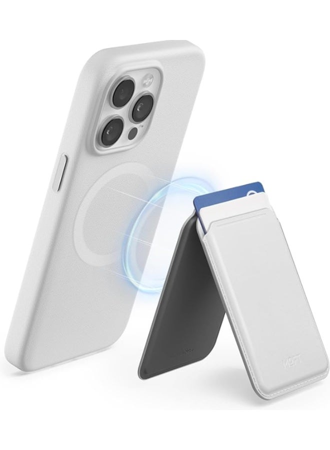 موفت محفظة MOFT MagSafe، حامل بطاقات يتسع لبطاقتين، محفظة مغناطيسية قوية مع إمكانية تعديل الزاوية، محفظة هاتف MOVAS من الجلد النباتي لأجهزة iPhone 15/14/13/12 - Image 1