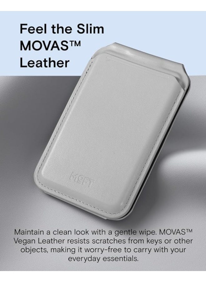 موفت محفظة MOFT MagSafe، حامل بطاقات يتسع لبطاقتين، محفظة مغناطيسية قوية مع إمكانية تعديل الزاوية، محفظة هاتف MOVAS من الجلد النباتي لأجهزة iPhone 15/14/13/12 - Image 2