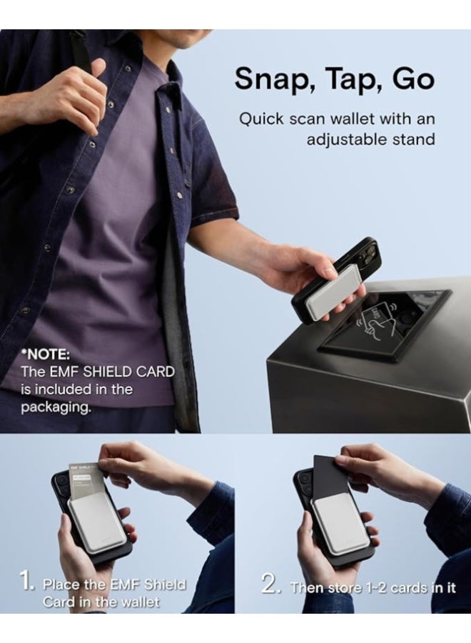 موفت محفظة MOFT MagSafe، حامل بطاقات يتسع لبطاقتين، محفظة مغناطيسية قوية مع إمكانية تعديل الزاوية، محفظة هاتف MOVAS من الجلد النباتي لأجهزة iPhone 15/14/13/12 - Image 5