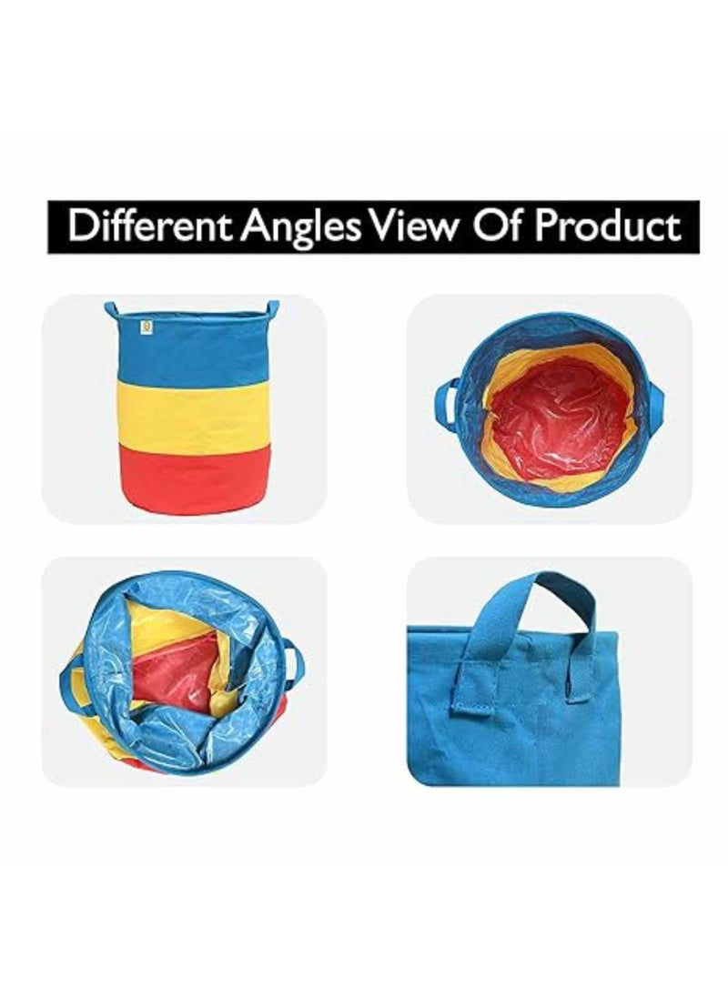 SYSTEMIZE Systemize Laundry Bag Basket for clothes Toys Storage organizer dirty cloth organiser box MultiPack of 2  - Image 4