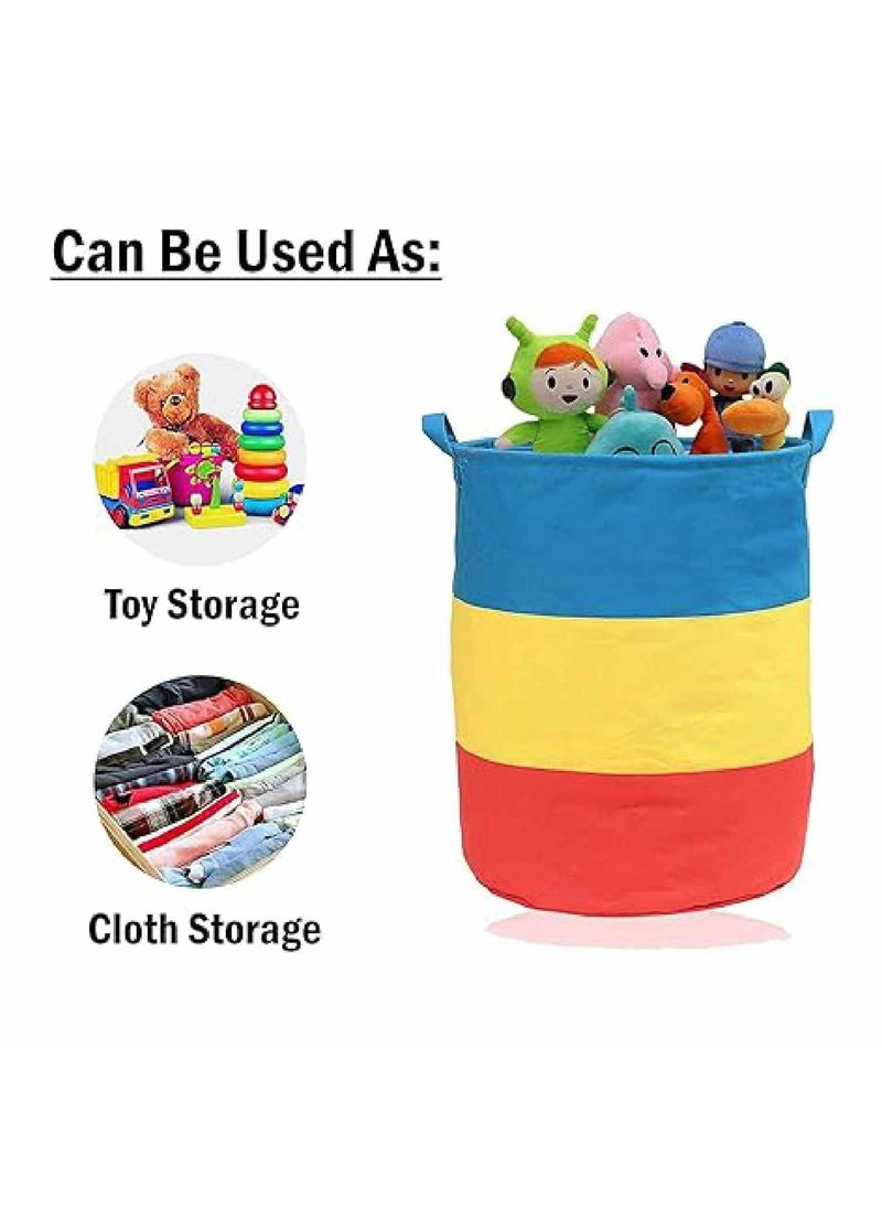 SYSTEMIZE Systemize Laundry Bag Basket for clothes Toys Storage organizer dirty cloth organiser box MultiPack of 2  - Image 3