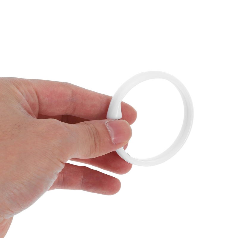48 Pack Round Plastic Snap Shower Curtain Rings Lightweight Reusable for Bathroom Rods - Image 5