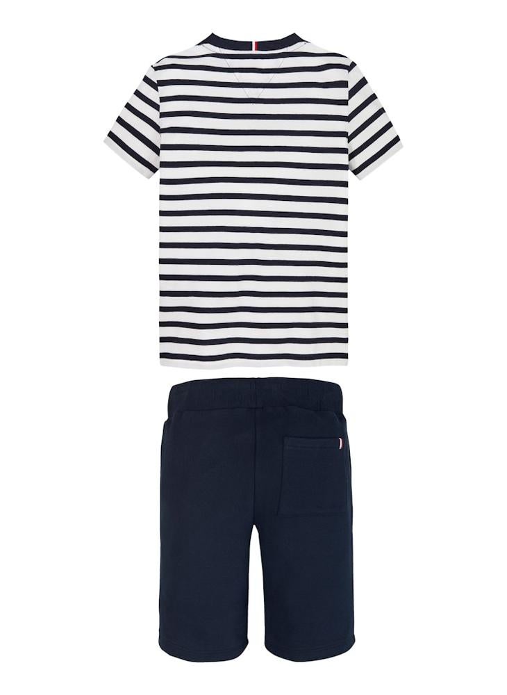 TOMMY HILFIGER - Kids Stripe T-Shirt & Shorts Set - Image 1
