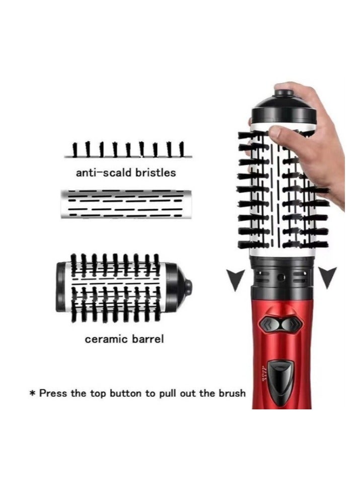 فرشاة حرارية، فرشاة تصفيف الشعر بالهواء الساخن 3 في 1 قابلة للدوران 360 درجة - مجفف شعر، فرشاة تجعيد الشعر، ومكواة فرد الشعر لتصفيفات شعر متعددة الاستخدامات - Image 5