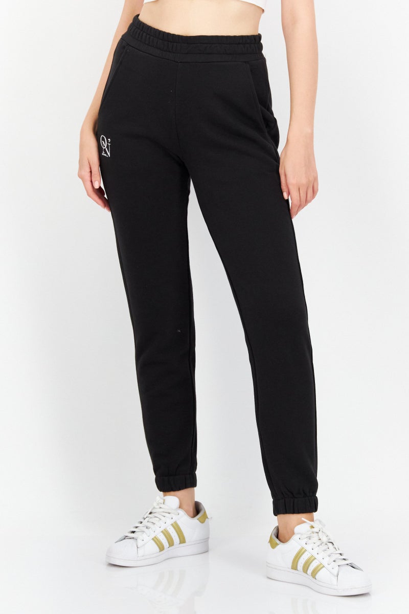 O'NEILL Women Regular Fit Embroidered Logo Sweatpants, Black - Image 1