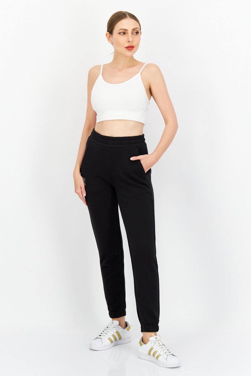O'NEILL Women Regular Fit Embroidered Logo Sweatpants, Black - Image 4