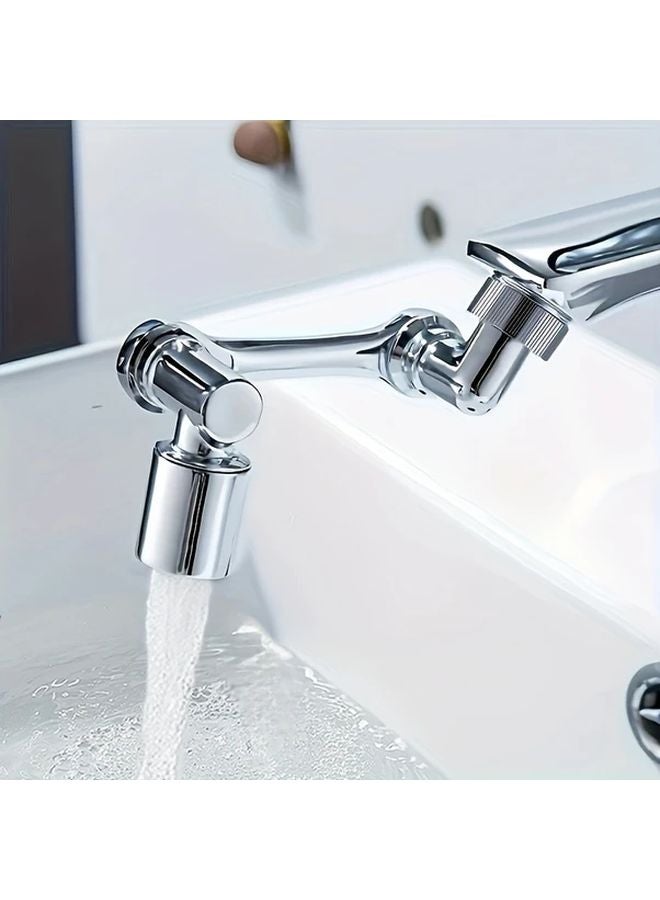 Adjustable Faucet Aerator Extender 1440 Swivel Water Saving Crystal Silvery Two Spray Modes - Image 5