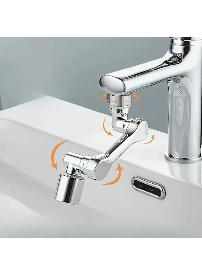 Adjustable Faucet Aerator Extender 1440 Swivel Water Saving Crystal Silvery Two Spray Modes - Image 3