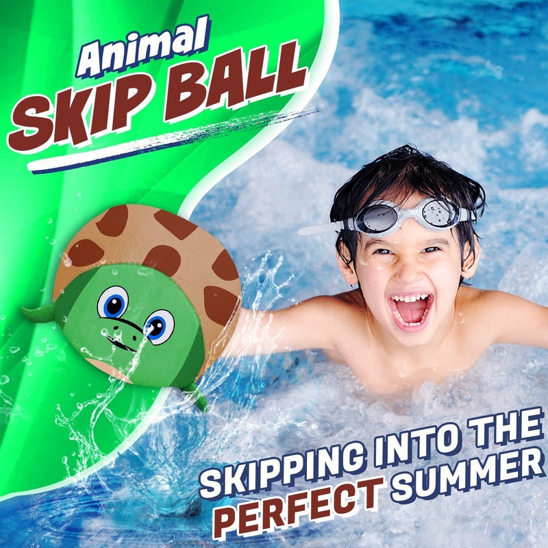 Activ Life 2 Pack Skip Balls, Water Toys for Kids, Friends, Family at Swimming Pool, Beach Games, Fun Gifts for Teens (Sea Turtle) - Image 2