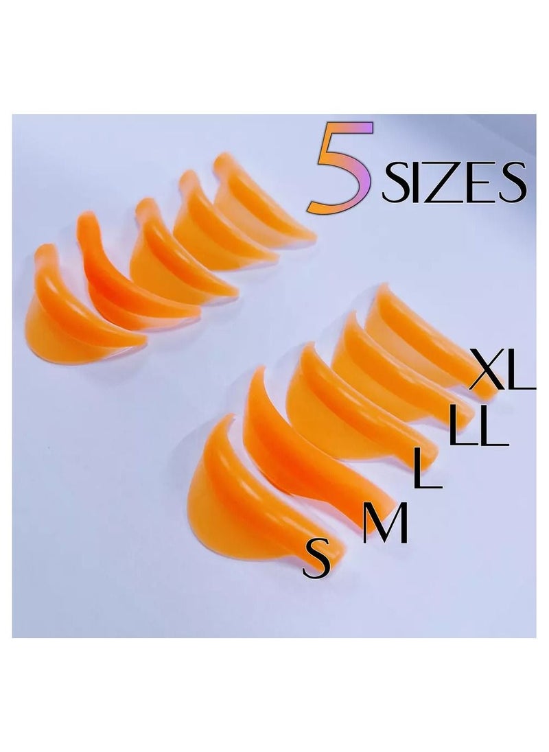 Eyelash Silicone Pads | Soft and Comfortable Eye Lash Perm Pads | Easy to Use Eyelash Lifting Silicone Pad with 5 Different Sizes 10pcs