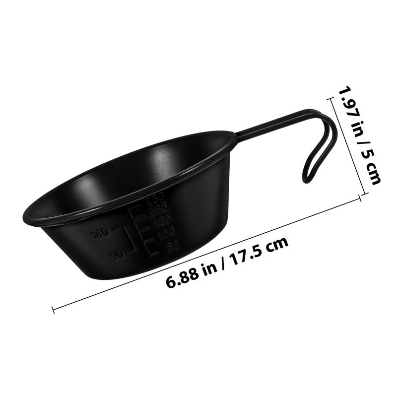 Stainless Steel Camping Bowl with Handle 304 Food Grade Portable Outdoor Hiking Picnic - Image 3