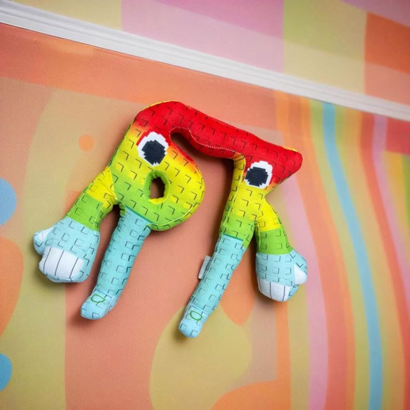 Rainbow Gradient People Plush Toys Funny Letter Dolls Birthday Gift Decor - Image 5