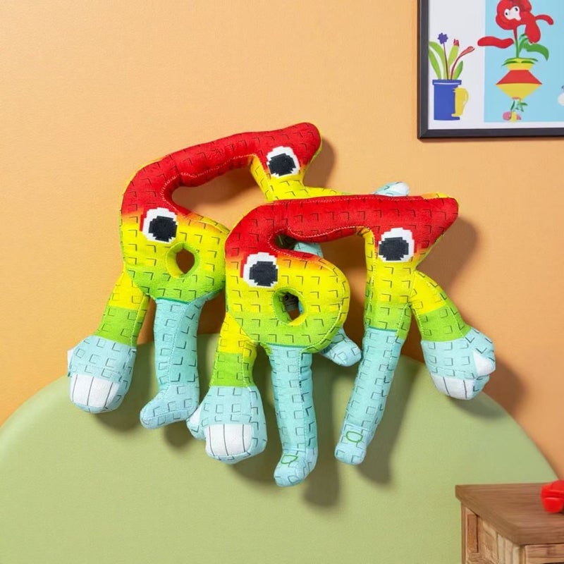 Rainbow Gradient People Plush Toys Funny Letter Dolls Birthday Gift Decor - Image 4
