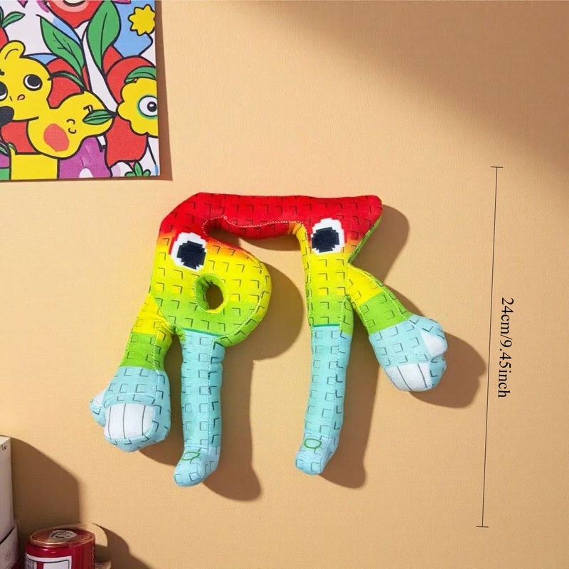 Rainbow Gradient People Plush Toys Funny Letter Dolls Birthday Gift Decor - Image 2