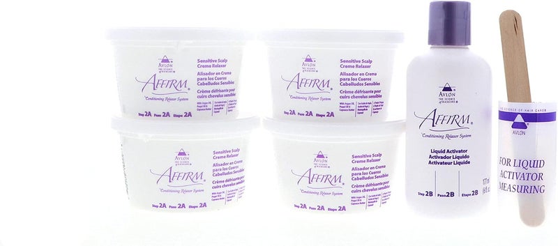 Affirm Conditioning Relaxer System - Sensitive Scalp Creme Relaxer Kit with Liquid Activator for 4 Applications - Image 5