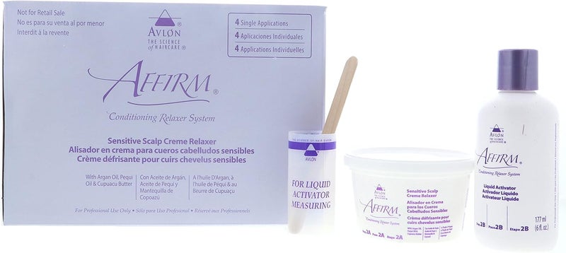 Affirm Conditioning Relaxer System - Sensitive Scalp Creme Relaxer Kit with Liquid Activator for 4 Applications - Image 2