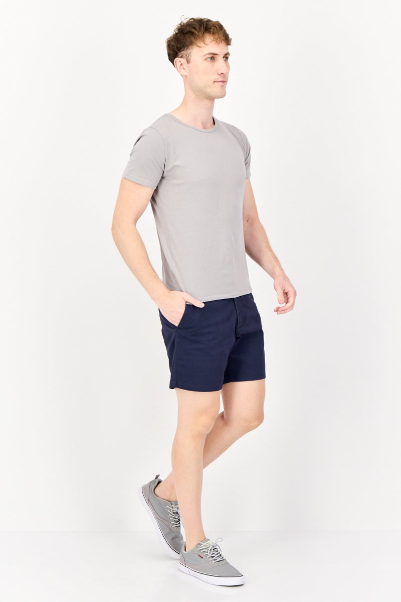 GAP Men 7 Inseam Solid Chino Shorts, Navy - Image 4