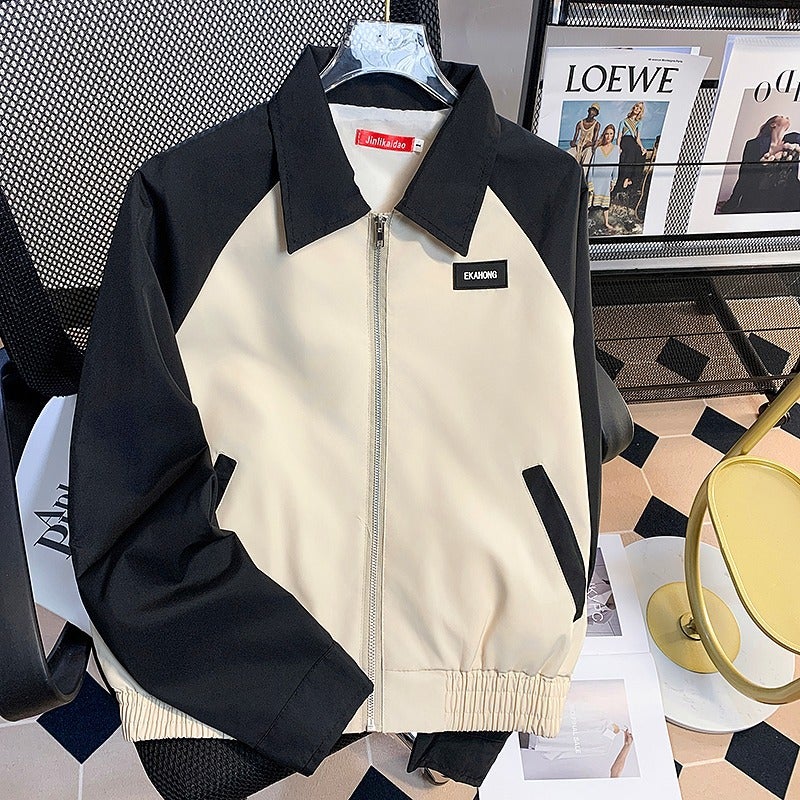 American Academy Style Vintage Niche Jacket Cardigan Womens Spring and Autumn Clothes Short Casual Sports Rush Jacket B610 apricot [regular]] 