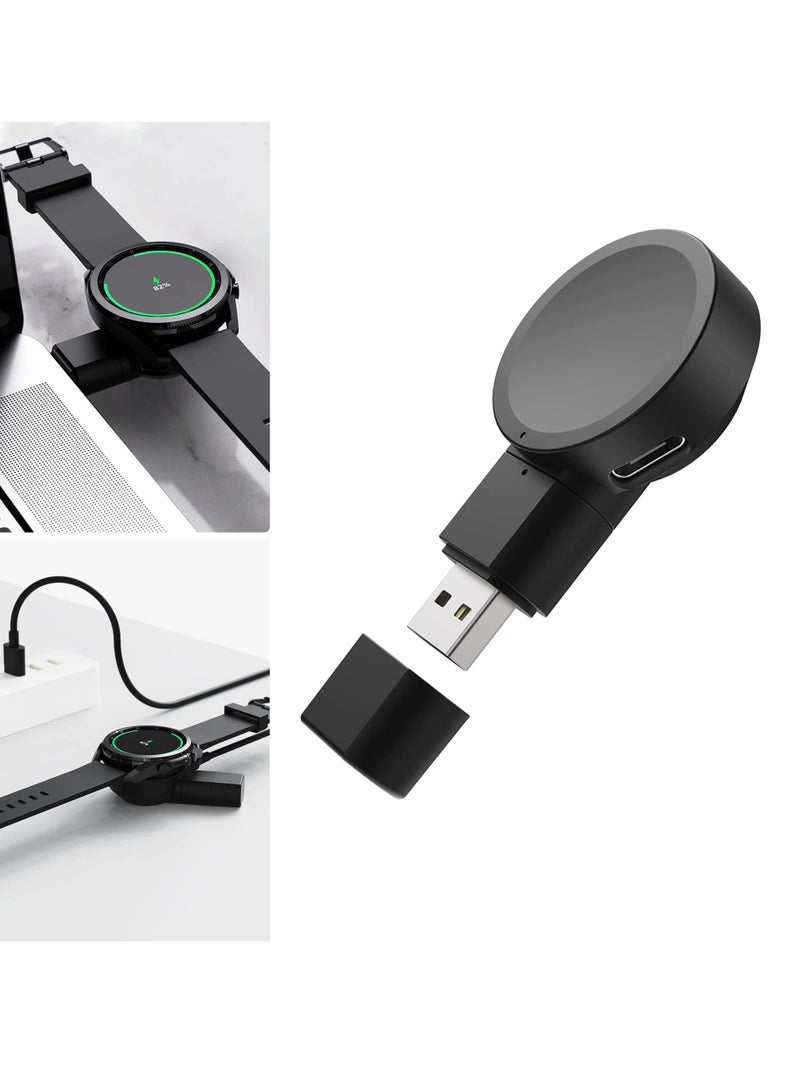 Excefore Samsung Galaxy Watch 5/4/3 Active 2 Charger USB Travel Cordless Wireless car Charger Keychain for Samsung Galaxy Watch5 Pro Watch4 Classic Watch3 Active & Active2 Accessories  - Image 1
