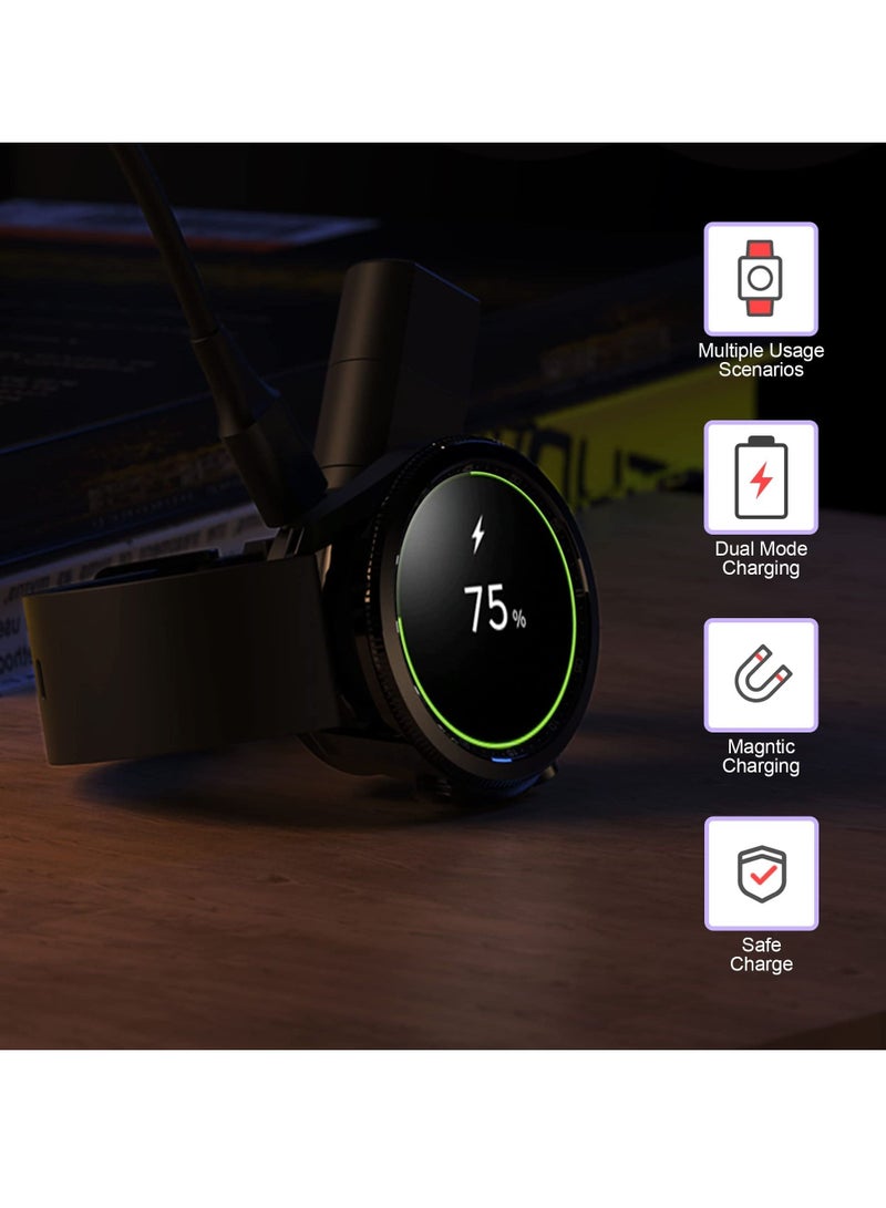 Excefore Samsung Galaxy Watch 5/4/3 Active 2 Charger USB Travel Cordless Wireless car Charger Keychain for Samsung Galaxy Watch5 Pro Watch4 Classic Watch3 Active & Active2 Accessories  - Image 5