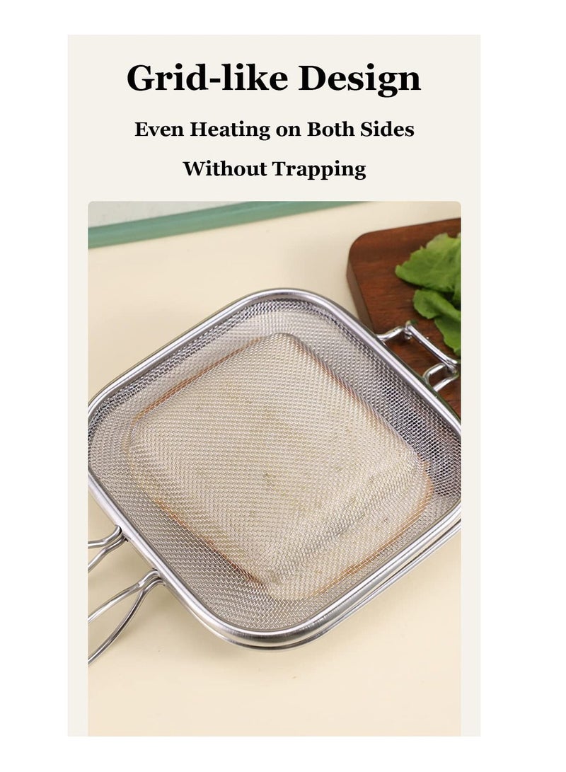 SYOSI SYOSI Sandwich Cage, Sandwich Grill for Oven Stainless Steel Sandwich Clip Sandwich Maker Bread Rack Stainless Steel Toaster Accessory  - Image 4