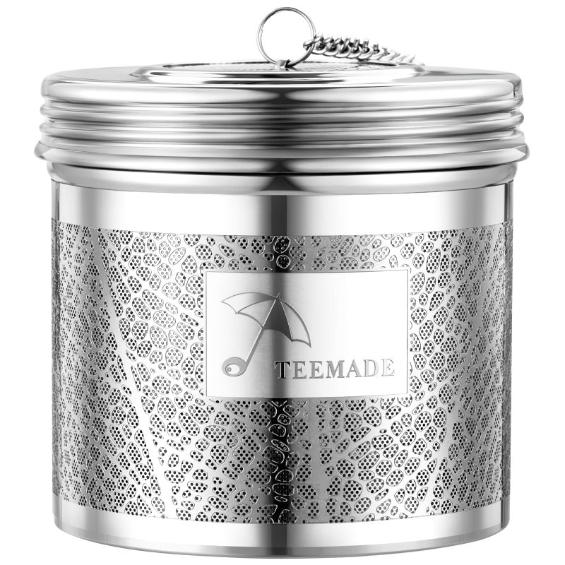 TEEMADE Extra Large Tea Infuser for Loose Tea  Spice Infuser for Cooking304 Stainless Steel Tea FiltersExtra Fine Mesh Tea Strainers for Black TeaIced TeaHerbs  Soup Etc