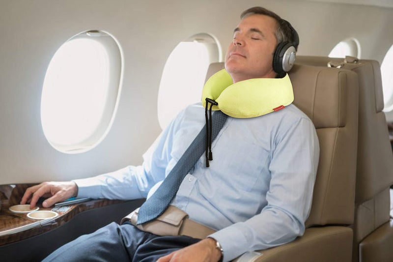 ILU Neck Pillows Travel Pillow Head Rest Pillows for Flight Cars Home Office Mint Green - Image 3