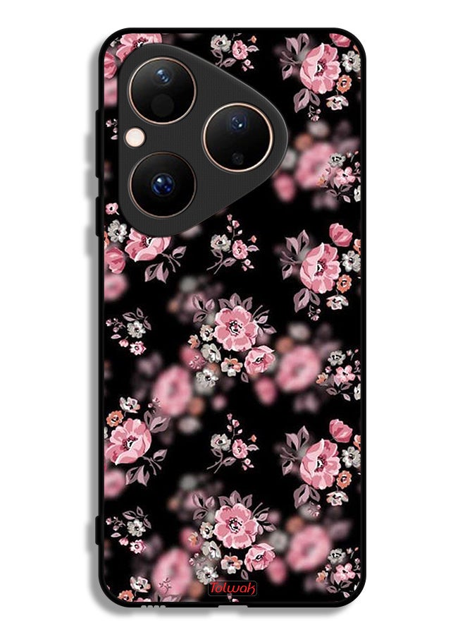 Tolwak Huawei Pura 80 Protective Case Cover Portrait Flowers Pattern - Image 1