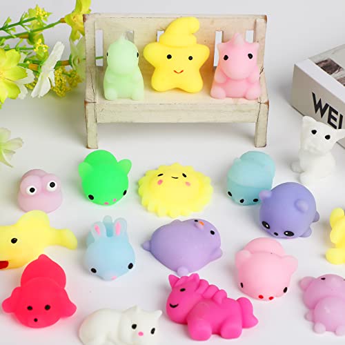 Kingyao 80pcs Mochi Squishy Toys Mini Kawaii Squishy Fidget Toys Bundles Squishies Party Favors for Kids Gift for Easter Basket Stuffers Egg Fillers Birthday Classroom Prize Pinata Christmas Stocking - Image 5