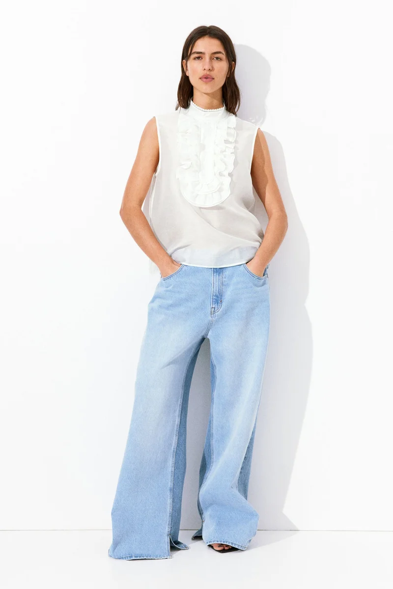 اتش اند ام بلوزة بكشكشة