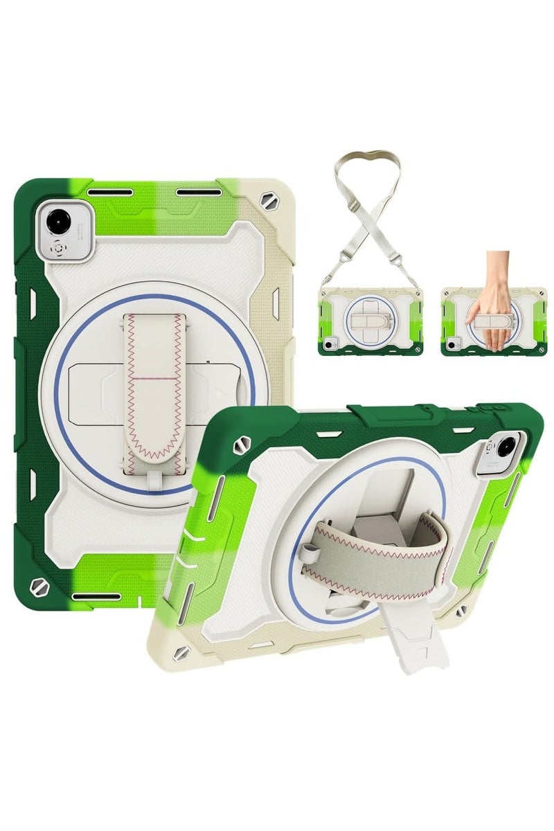 general Kids Case for Honor Pad X9a 11.5 inch 2025, Heavy Duty Silicone Shockproof Cover with Shoulder Strap, Elastic Multi-Angle Stand 360° Adjustable Rotating Hand Strap