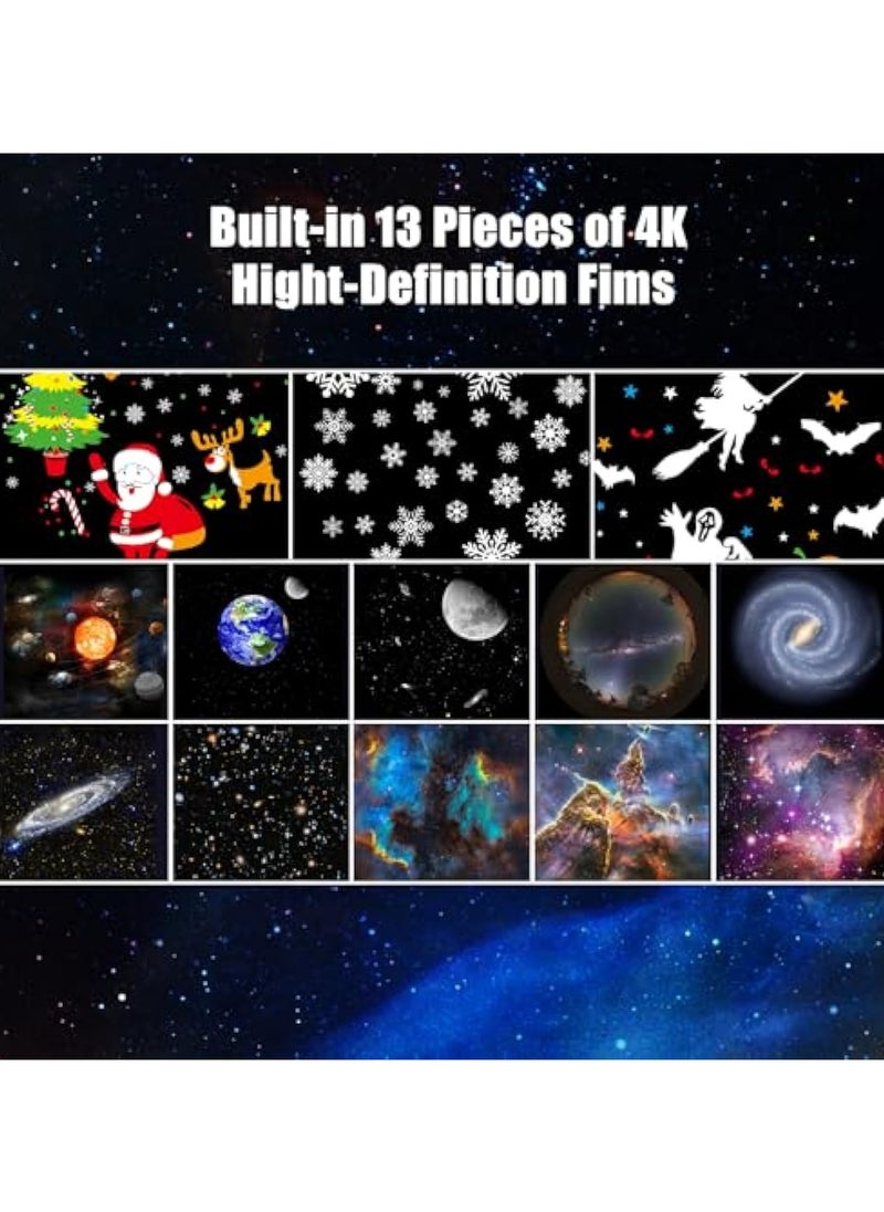 Hihonor Projector 13-in-1 Planetarium Star Projector for Bedroom HD Images 360 ° Rotatable Sky Light Projector Timing Design Galaxy Star Projectort for Educational  - Image 3