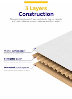 MESHA White Corrugated Mailing Box 9X6X4'' Shipping Boxes Cardboard For Small Business Packaging Small Items Gift Box Mailer 25Pack  - Image 3