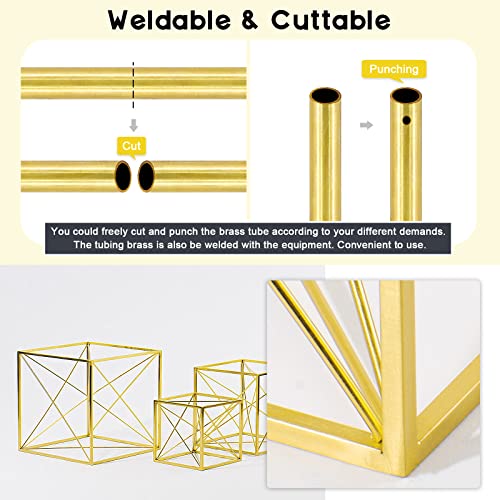 Mardatt 9 Pcs 9 Sizes Brass Round Tube Set, 2mm 2.5mm 3mm 3.5mm 4mm 5mm 6mm 8mm 9mm OD x 0.5mm Wall Thickness 300mm Length High Strength Seamless Straight Pipe Tubing for Hobby Model - Image 5