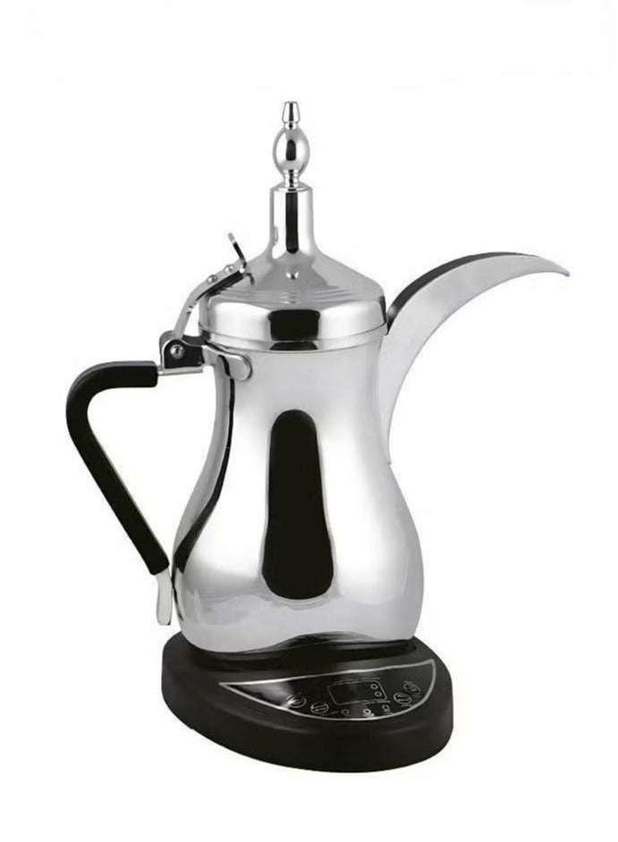 PRIMO PLUS 600ml Electric Arabic Coffee Maker, Silver Stainless Steel Dallah - Precision Temp Control & Smart Light Indicator Compact Electric Coffee Machine with Auto-Shutoff Safety - Perfect for Office, Travel, and Daily Authentic Serving - Image 2
