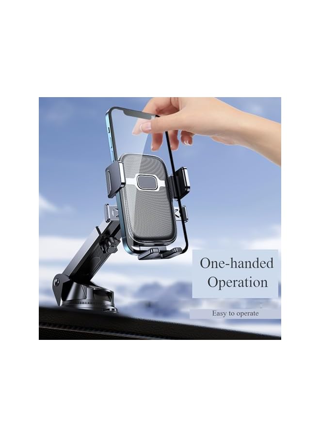 S-TOP Vacuum Car Phone Holder Dashboard & Windshield Universal Car Mount Phone Holder Desk Stand with Suction Cup Base and Telescopic Arm for iPhone,Samsung,Google,More Smartphones - Image 3