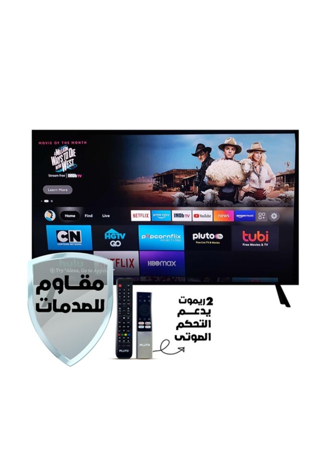 Pluto 43" LED Smart TV - Built-in Receiver - Shatterproof - Image 2
