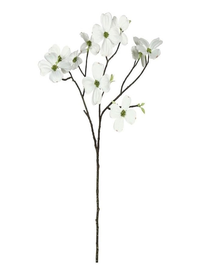 Vickerman 28" Artificial White Dogwood Stem, Set of 3 - Image 4