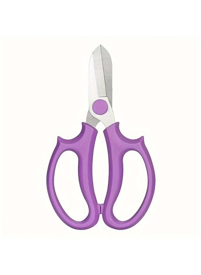 Purple Pruning Shears Stainless Steel Blades Ergonomic Garden Scissors For Trimming - Image 5