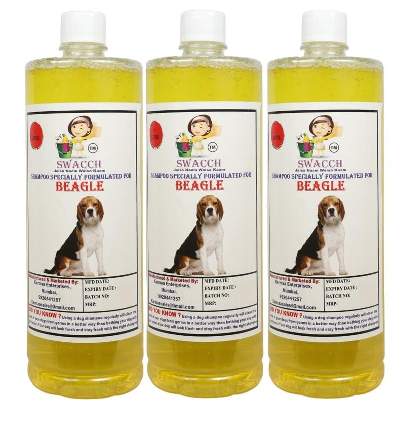 swacch Pet Shampoo | Puppy Safe Shampoo | PH Balanced | Ditch to Itch for Beagle Dog Shampoo 3 Litre (Lemon) + Goofy Ball Chew Toy Combo Pack - Image 2