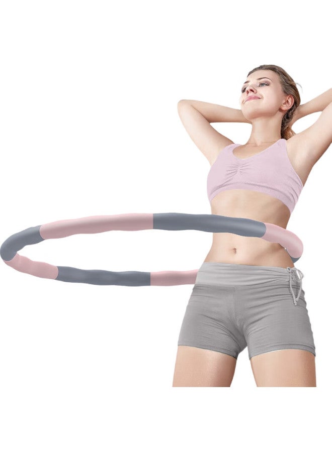 JD.com Jingzao Removable Hula Hoop, Women'S Home Fitness Weight Loss Tool, Adult And Children'S Aerobic Exercise Equipment, Pink - Image 1