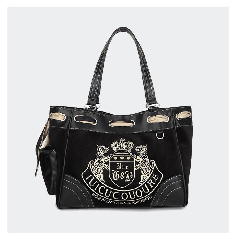 Fengchao Vintage Girl Embroidered Printed Tote Bag Large Capacity Women'S Class Commuter Portable Shoulder Bag - Image 1