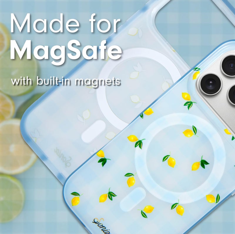 Sonix Case for iPhone 17 Pro | Compatible with MagSafe | 10ft Drop Tested | Lemon Gingham - Image 3